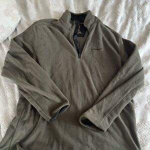 Men’s olive green Timberland quarter zip